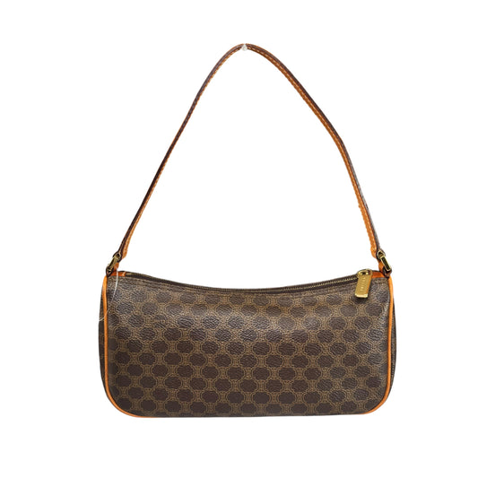 Celine Macadam Mono Baguette Canvas Leather Shoulder Purse
