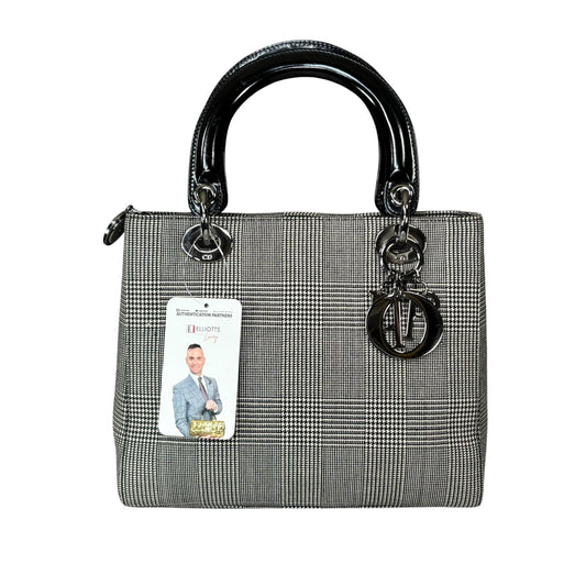 Christian Dior Lady Dior SHW Houndstooth Medium Purse