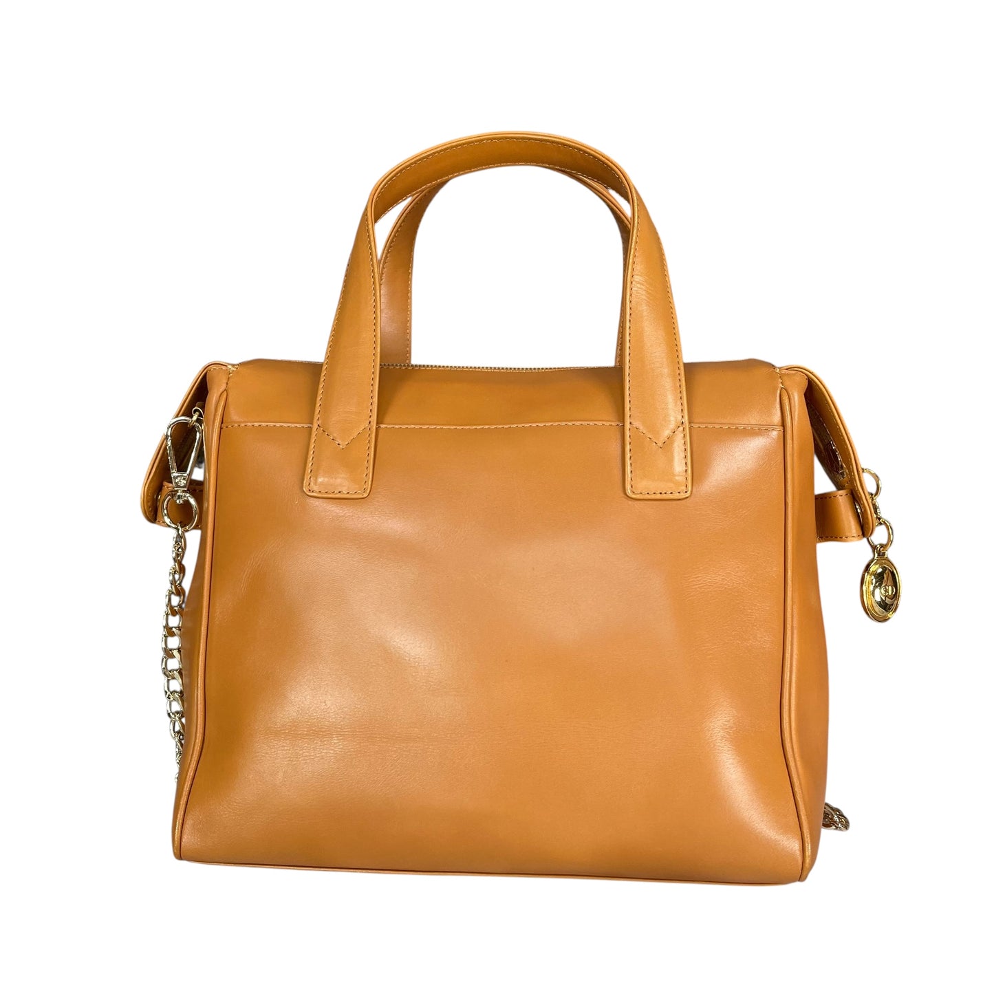 Christian Dior Lady Small Boston Buttercream Gold Leather GHW Crossbody