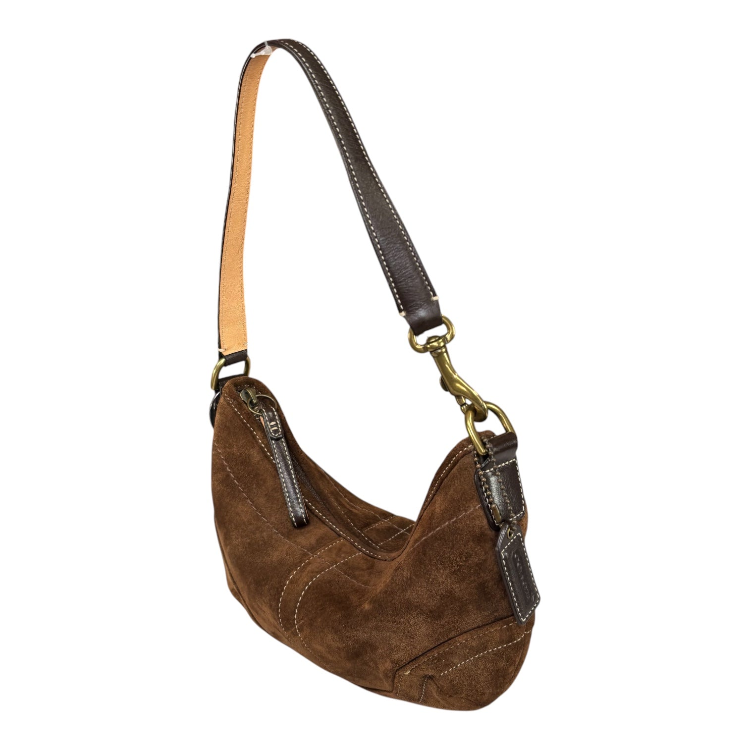 Coach Y2K Small Croissant Brown Suede Shoulder Purse – Elliott's