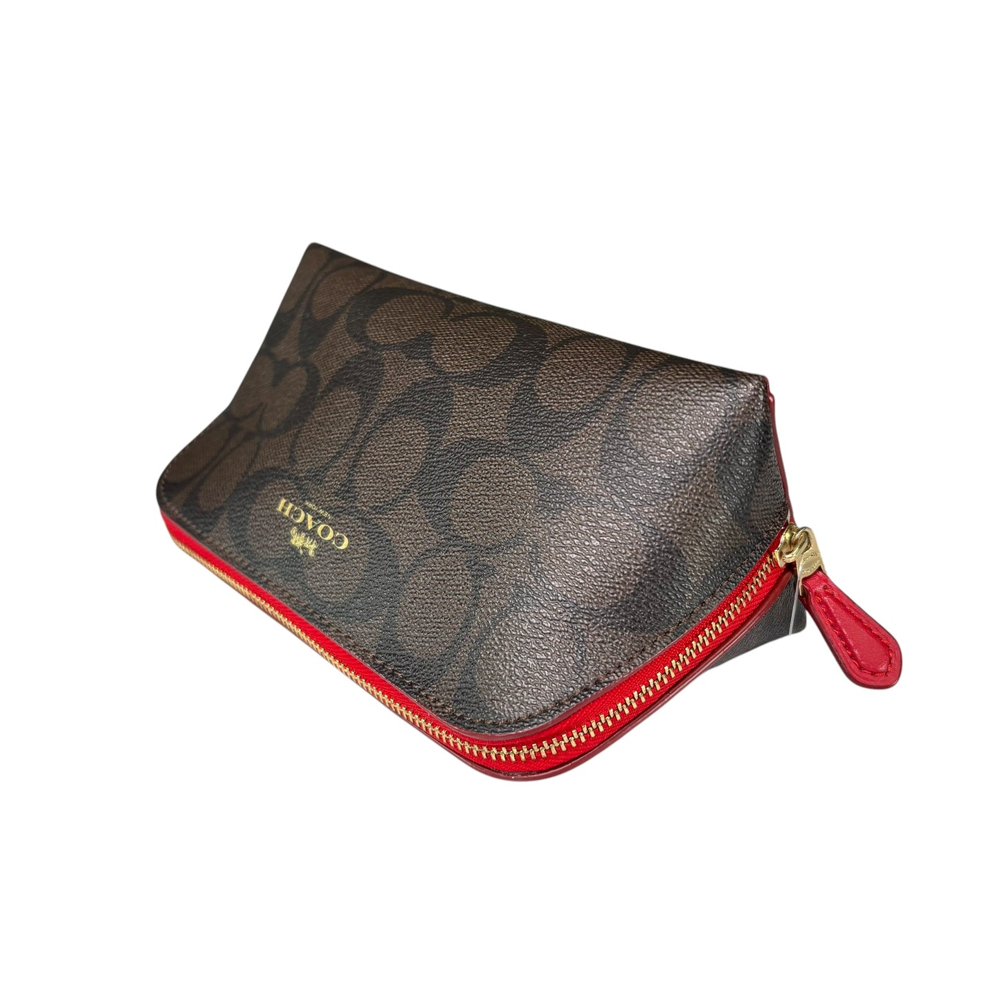 Coach Cosmetic PVC Signature C Zippy Pouch Case
