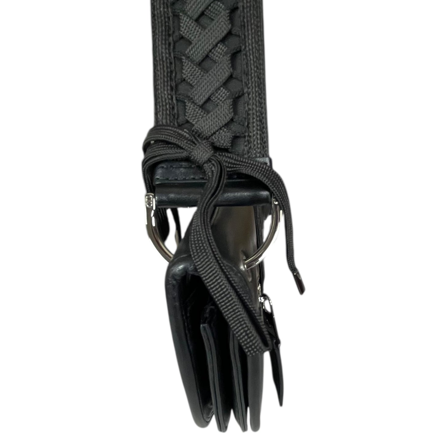 Christian Dior Admit It Corset Black Leather 2-Way SHW Shoulder Crossbody Purse