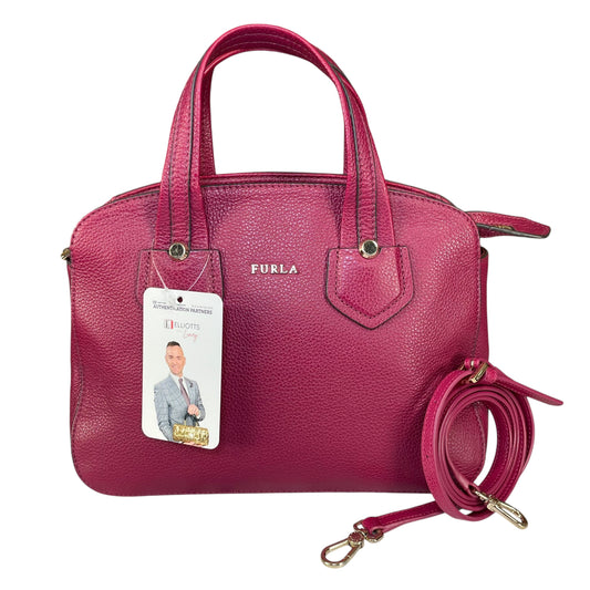 Furla Josi Small Top Handle Magenta Pink Leather GHW 2-Way Crossbody Bag