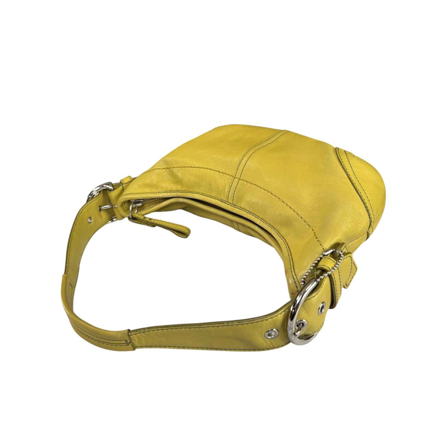 Coach Y2K SoHo Small Croissant Lime Leather SHW Shoulder Purse