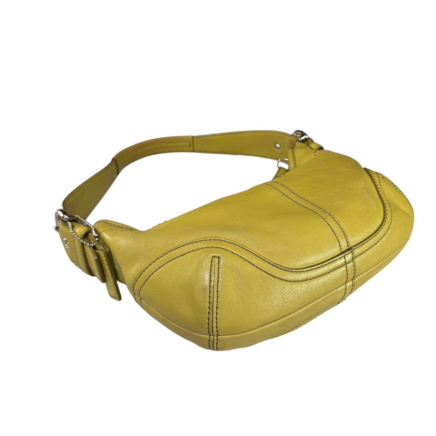 Coach Y2K SoHo Small Croissant Lime Leather SHW Shoulder Purse