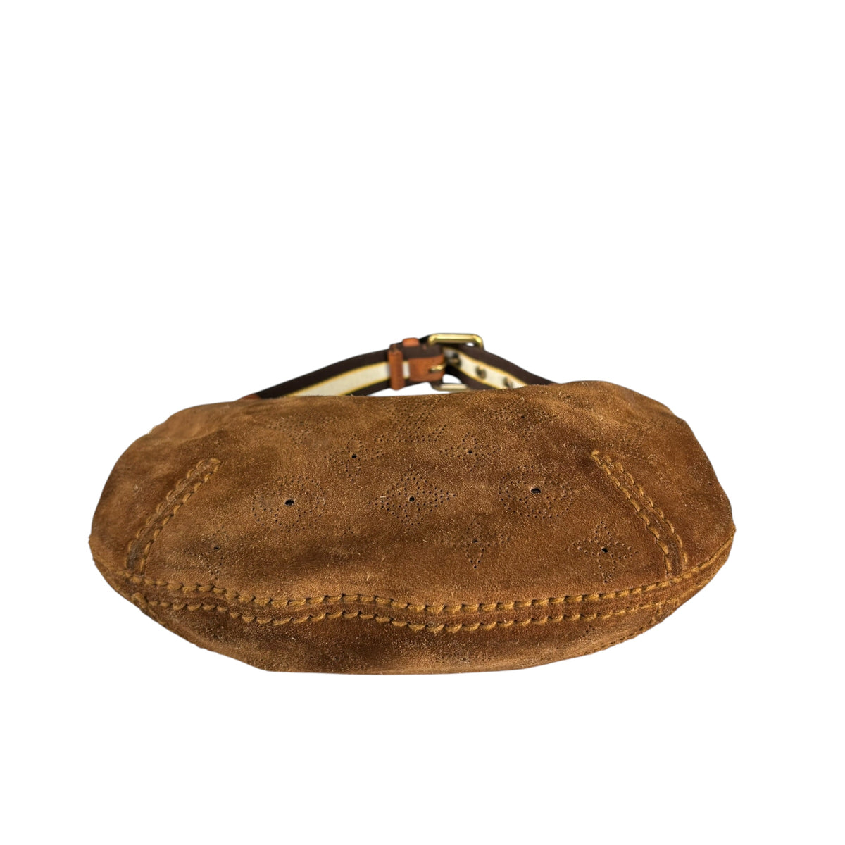Louis Vuitton Y2K Onata Brown Suede Mahina PM Mini Leather Hobo Purse