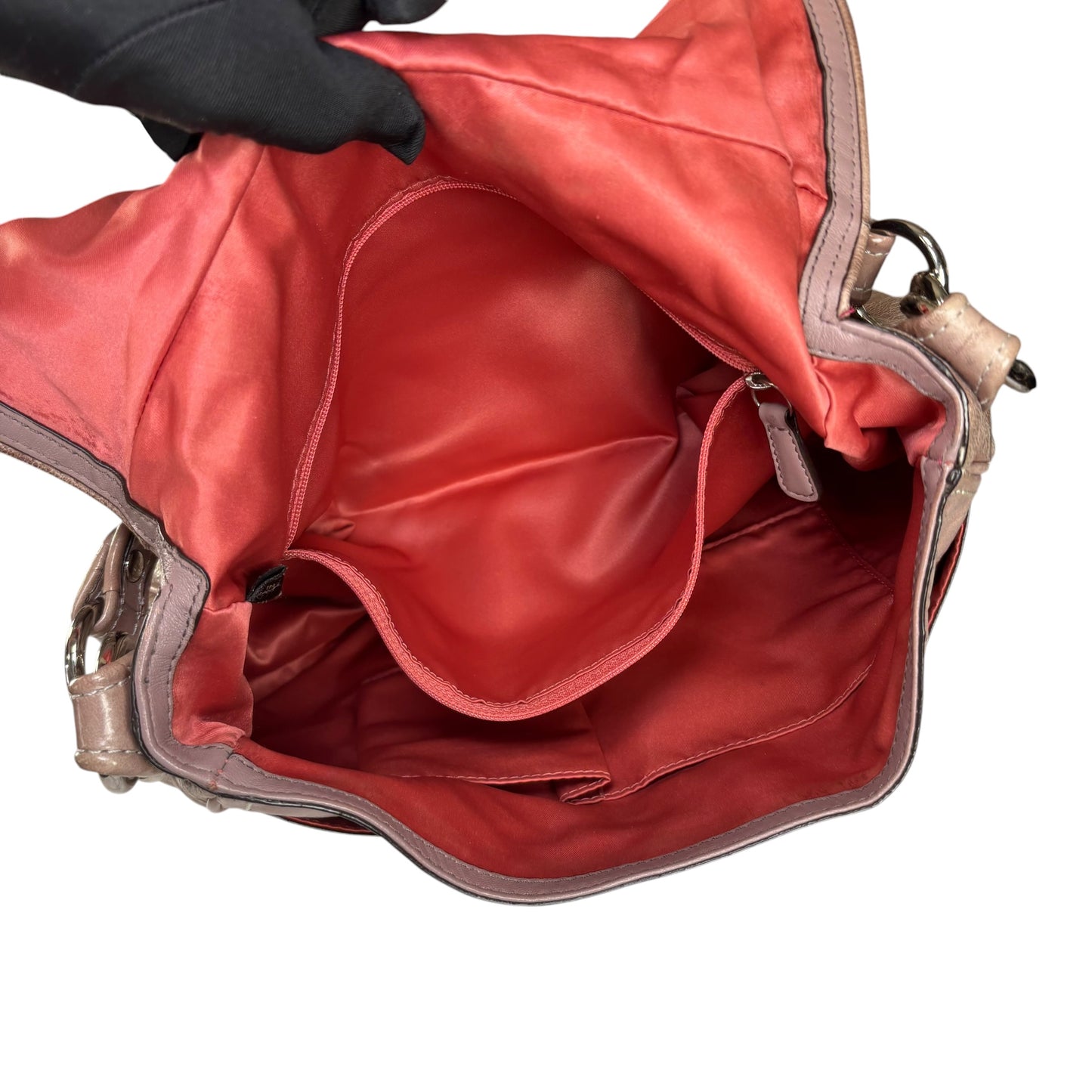 Coach Y2K Taupe Distressed Soho Buckle Shoulder Purse