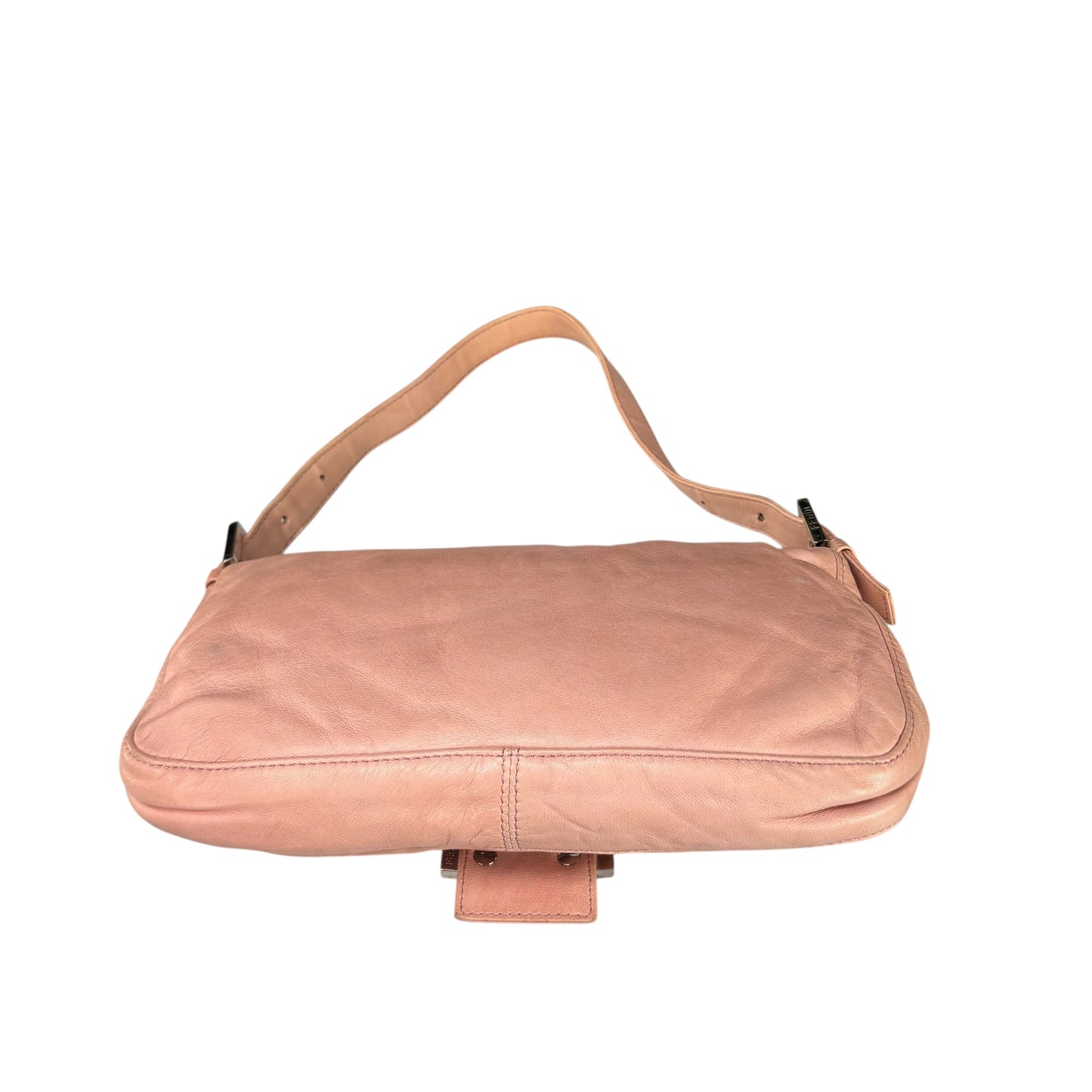 Fendi Y2K Baguette Classic Pink Lambskin SHW Yellow Shoulder Purse