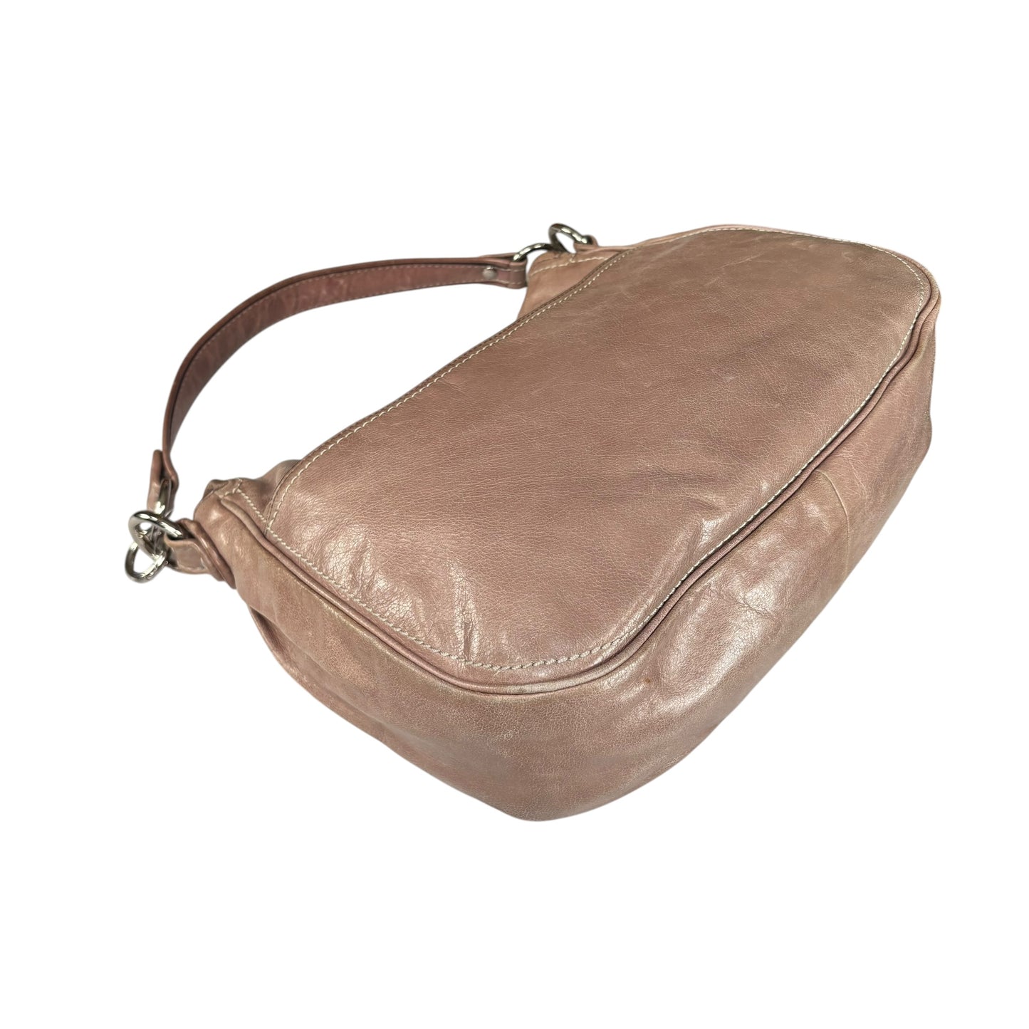 Coach Y2K Taupe Distressed Soho Buckle Shoulder Purse