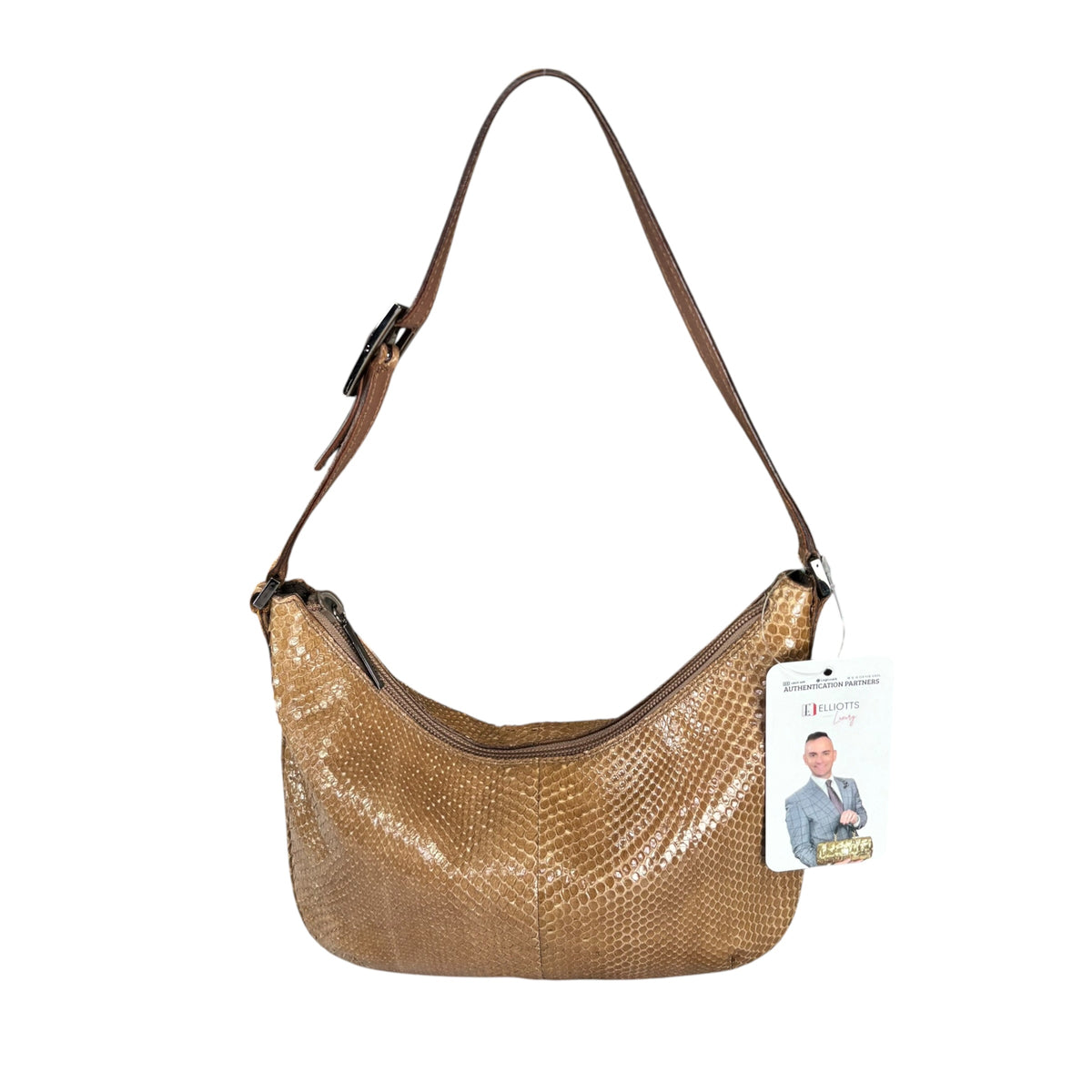 Gucci Snake Y2K Small Croissant Embossed SHW Shoulder Purse
