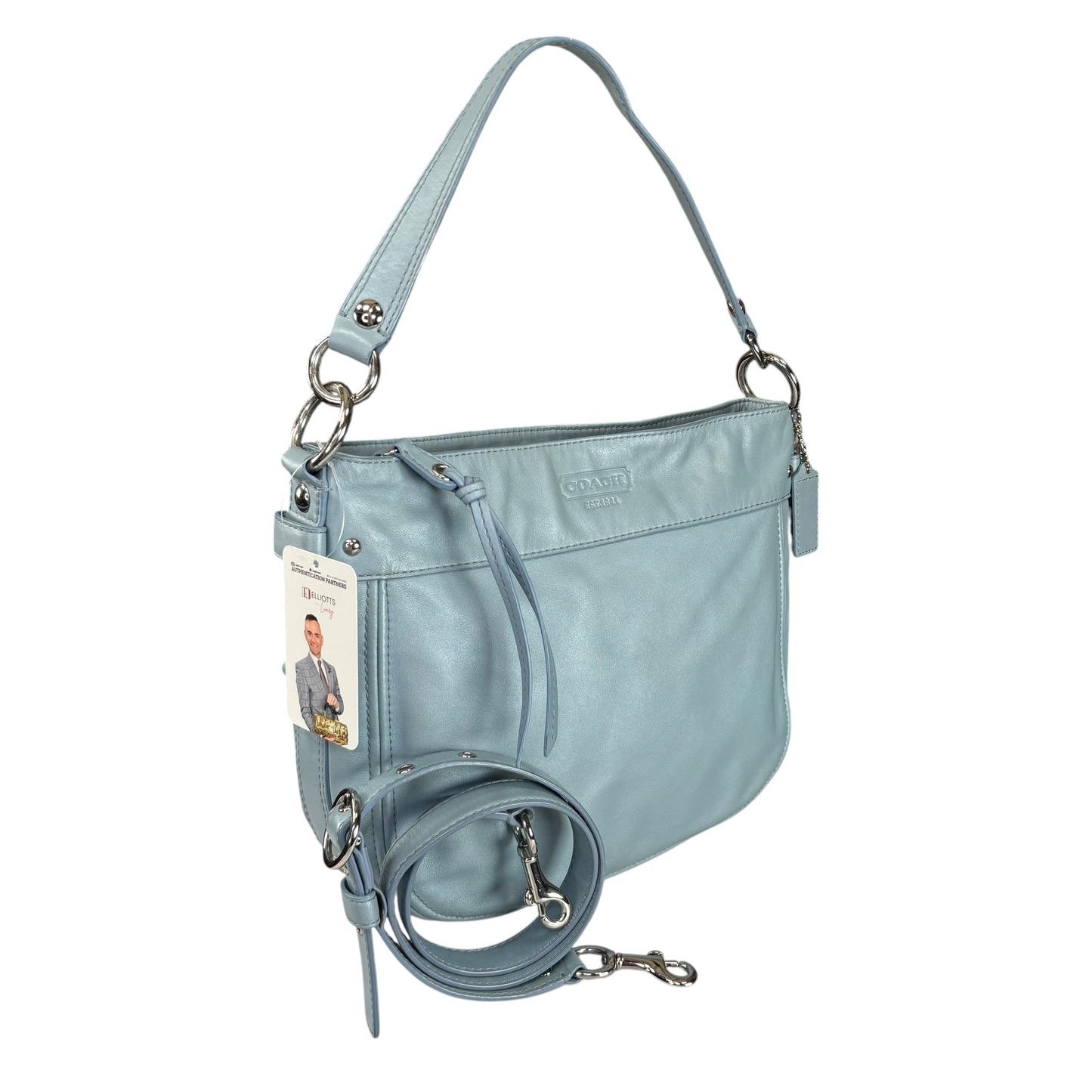 Coach Zoe Light Blue SHW 2-Way Shoulder Hobo Purse
