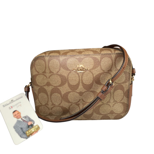 Coach Mini Jamie Brown PVC Leather Signature C GWH Crossbody