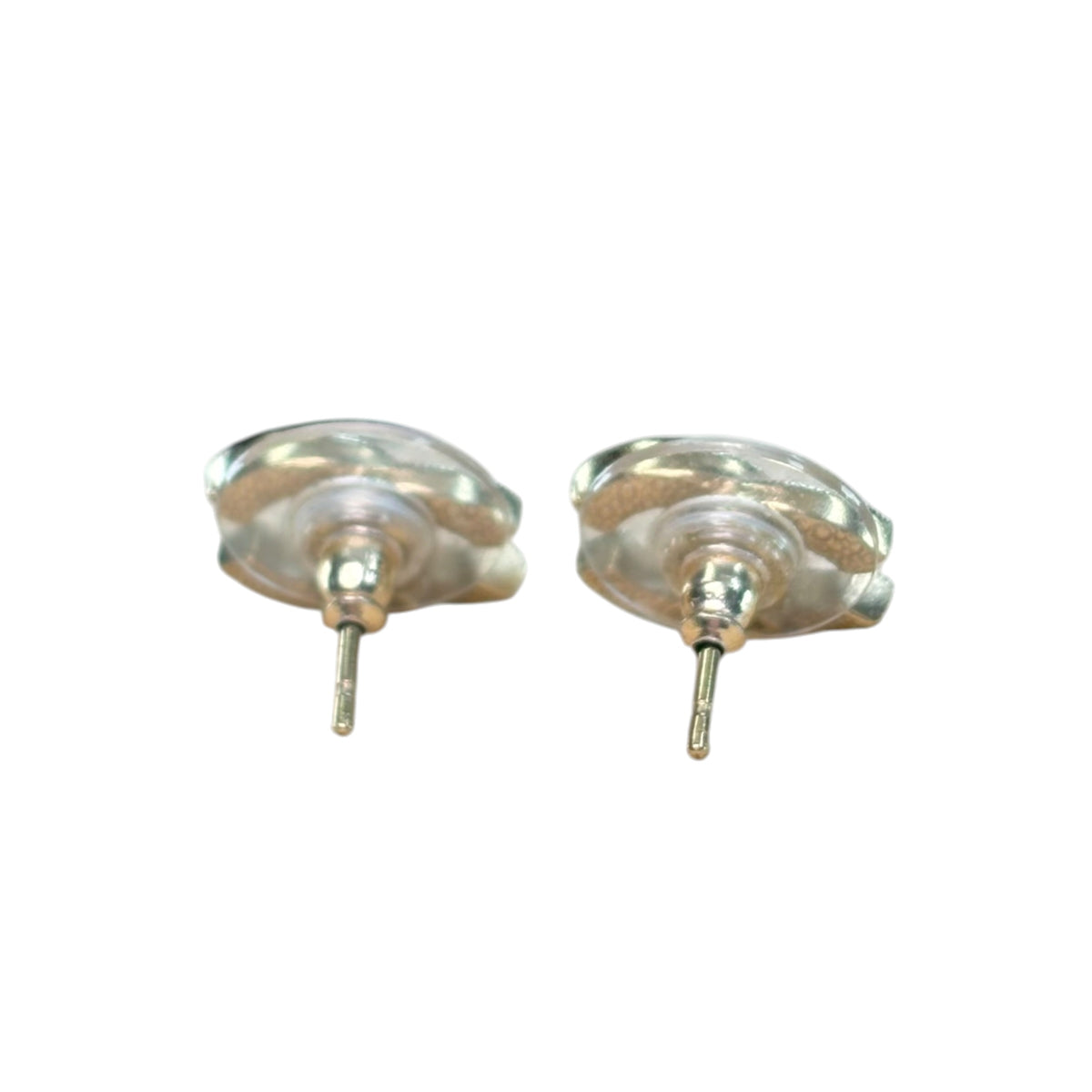 Chanel CC Rhinestone Crystal GHW Pierced Earrings