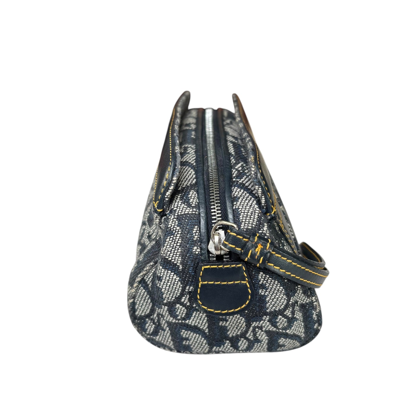 Christian Dior Y2K Mini Leather  Blue Jean Pouchette Clutch Wristket