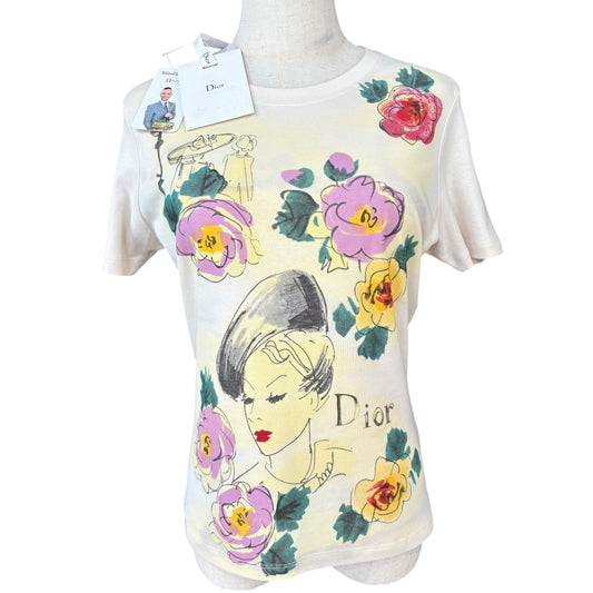 Christian Dior Y2K Paris Ecru 2005 T-Shirt