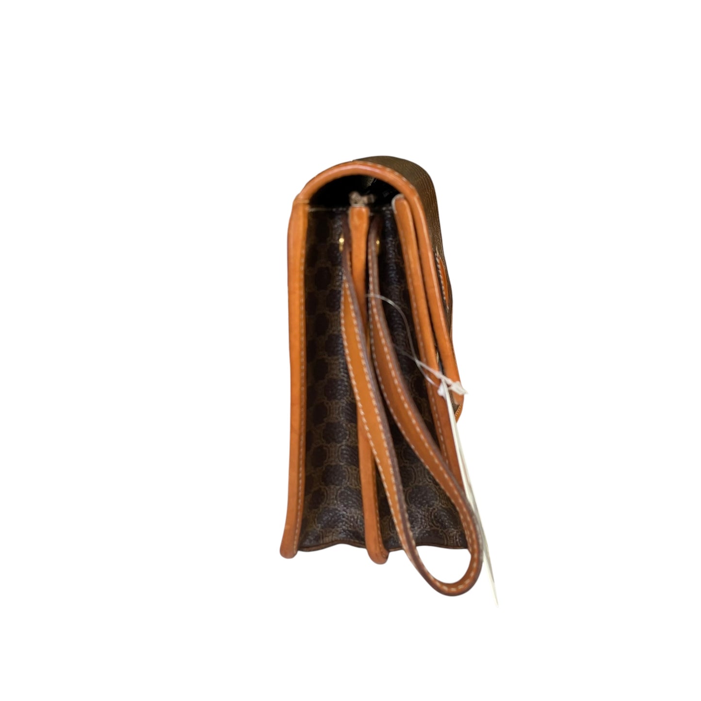 Celine Macadam Monogram GHW Canvas Brown Leather Clutch