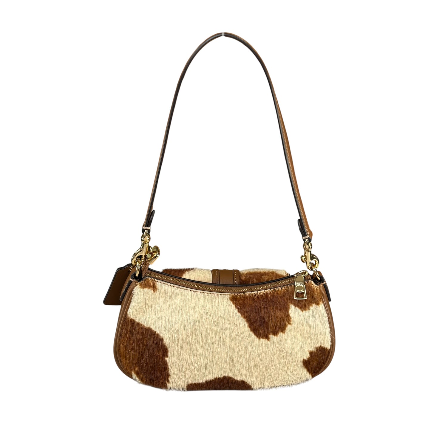 Coach Ashton Mini Brown GHW Hair Calf 2-Way Shoulder Purse