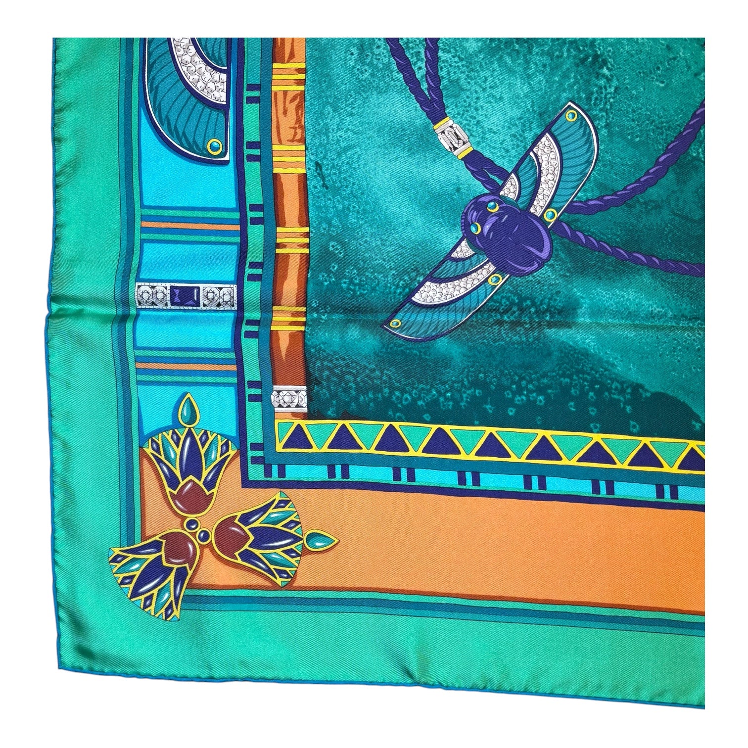 Cartier Must de Cartier “Le Scarabée” 34” x 34” Egyptian Motif