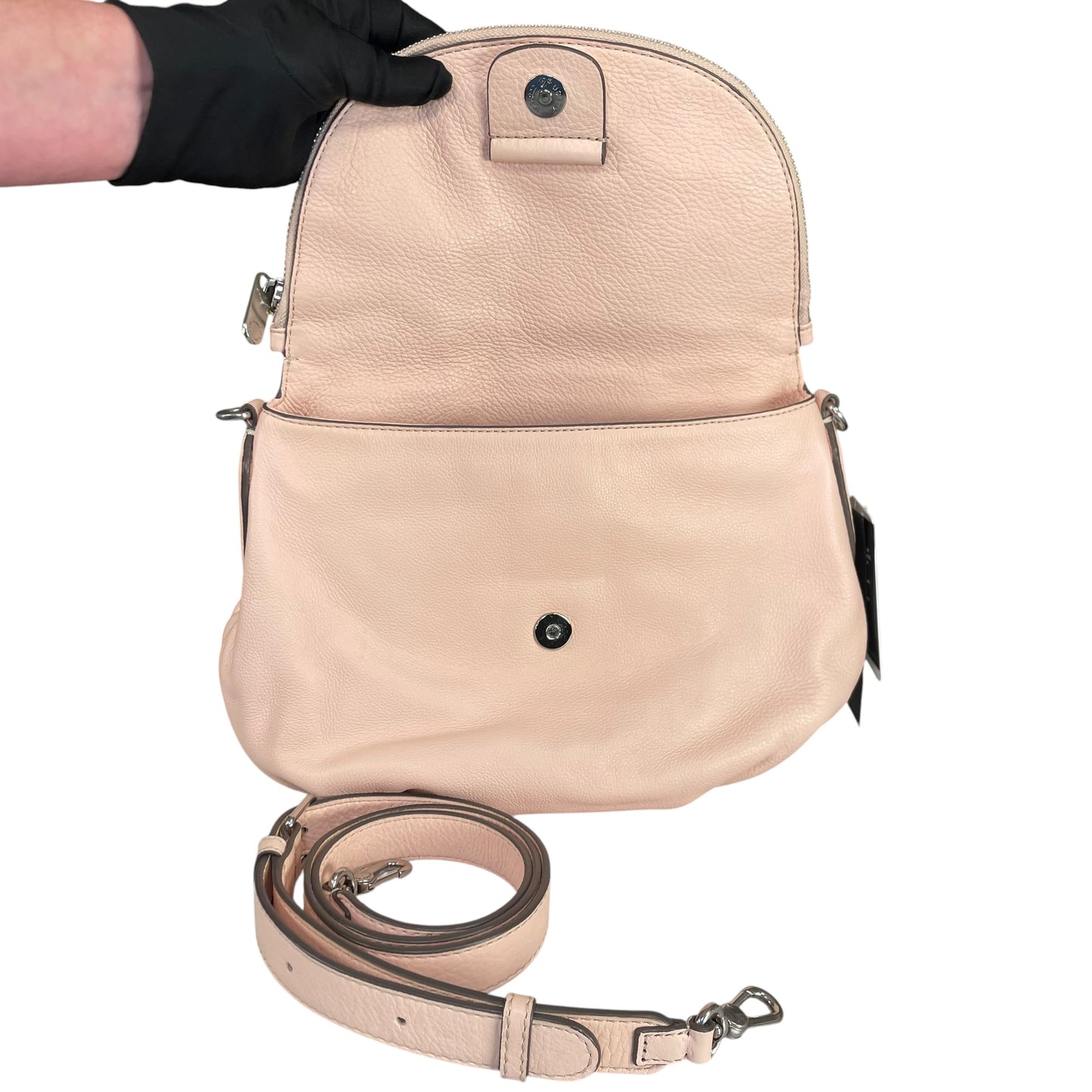 Marc By Marc Natasha Pink Crossbody Leather Satchel