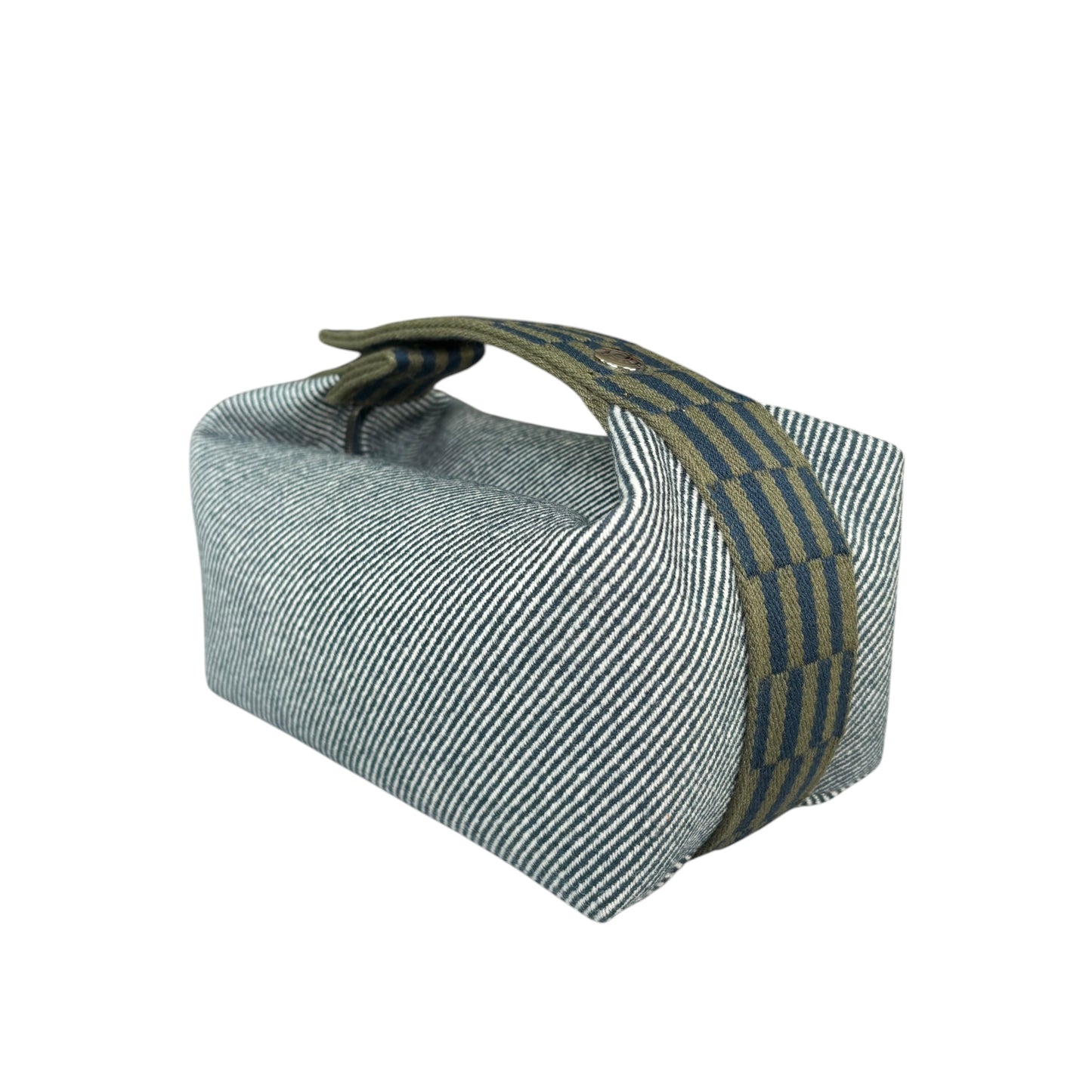 Hermes Bride-A-Brac Au Carre Case Navy / Green Wool