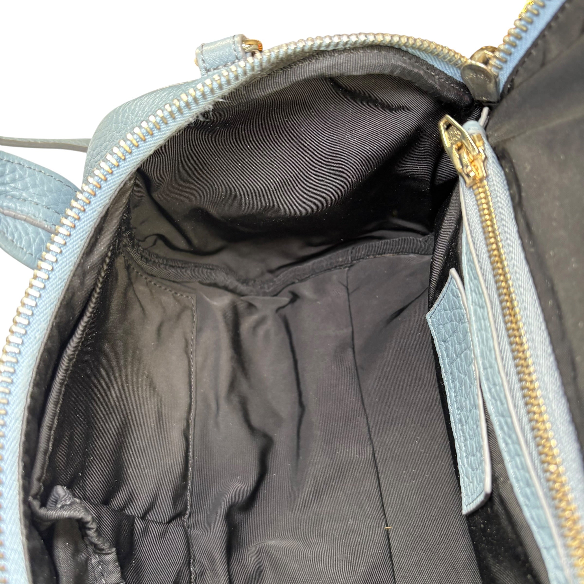 Alexander Wang Rocky Light Blue Gold HW Leather Boston 2-Way