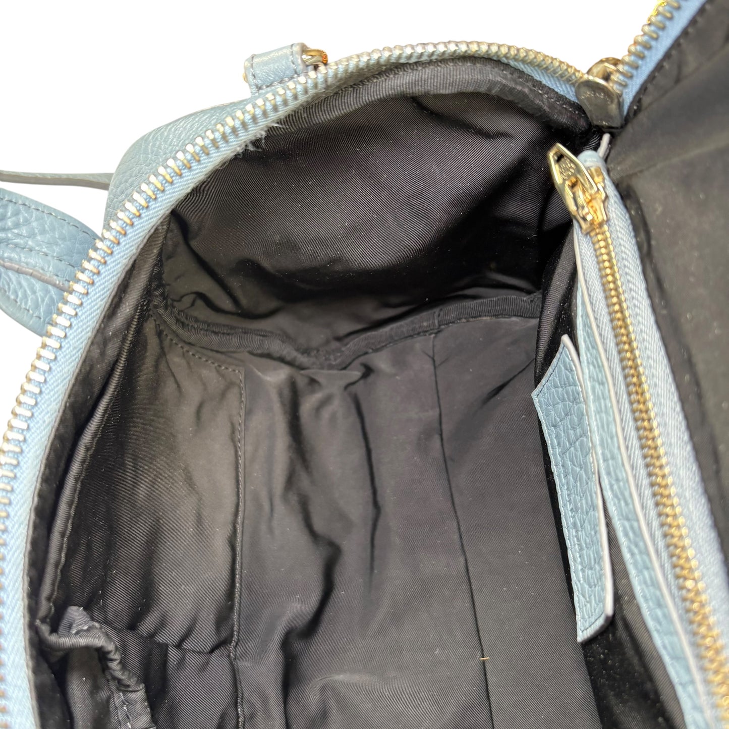 Alexander Wang Rocky Light Blue Gold HW Leather Boston 2-Way Crossbody