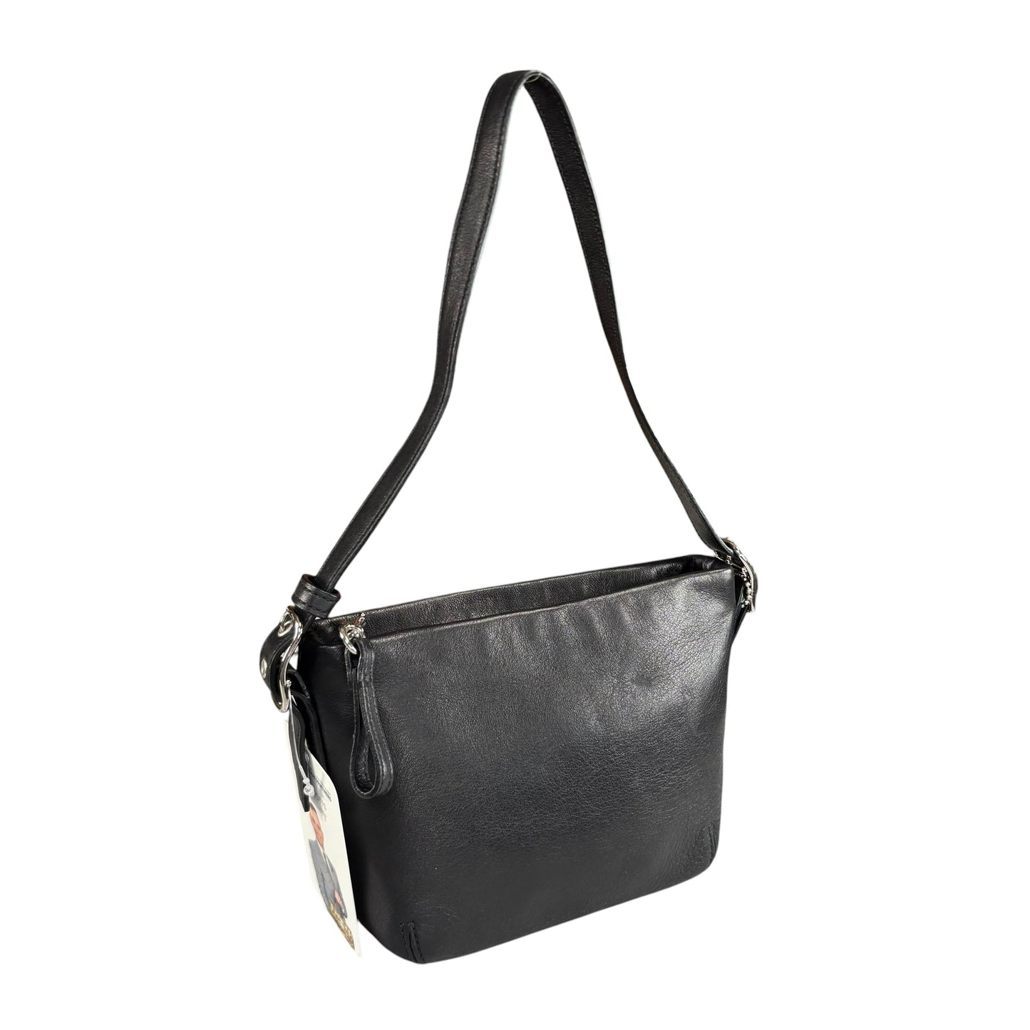 Coach Mini Y2K Black Leather SHW Shoulder Purse