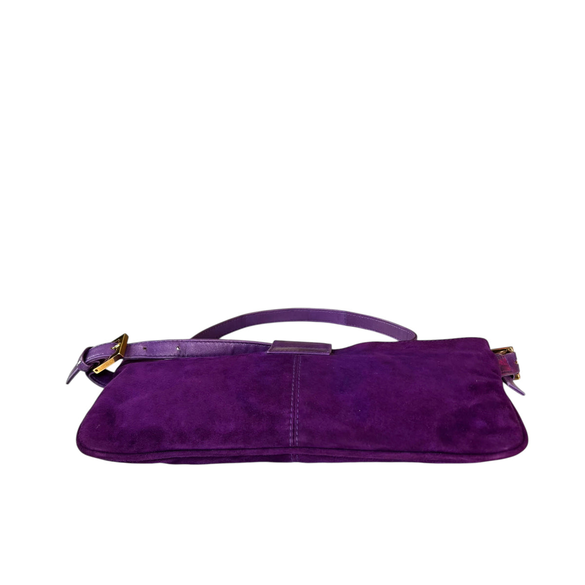 Fendi Y2K Baguette Slim Mama Purple Suede Shoulder Purse
