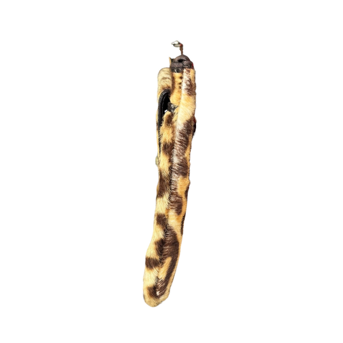 Christian Dior Harako Y2K Pony Hair Zippy Clutch – Leopard Print / Brown Leather