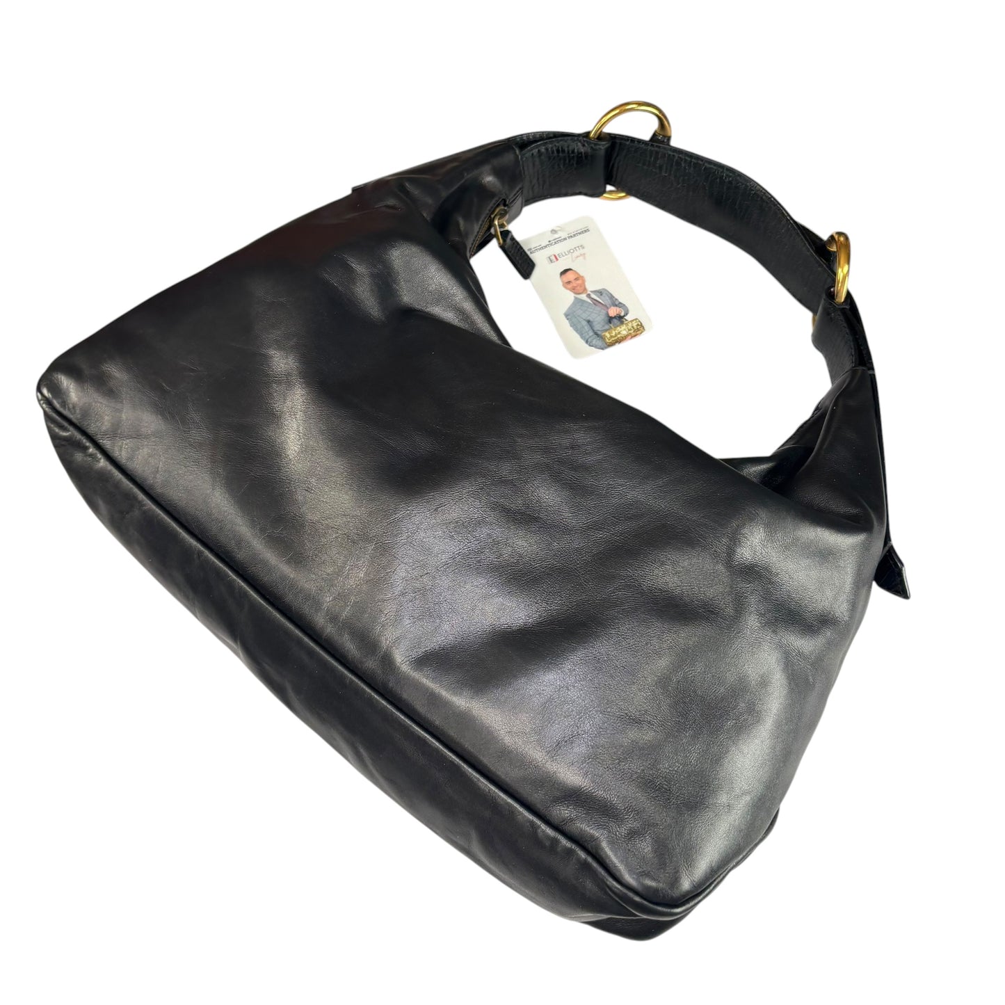 Gucci Y2K Horsebit GHW Black Leather Shoulder Hobo Purse