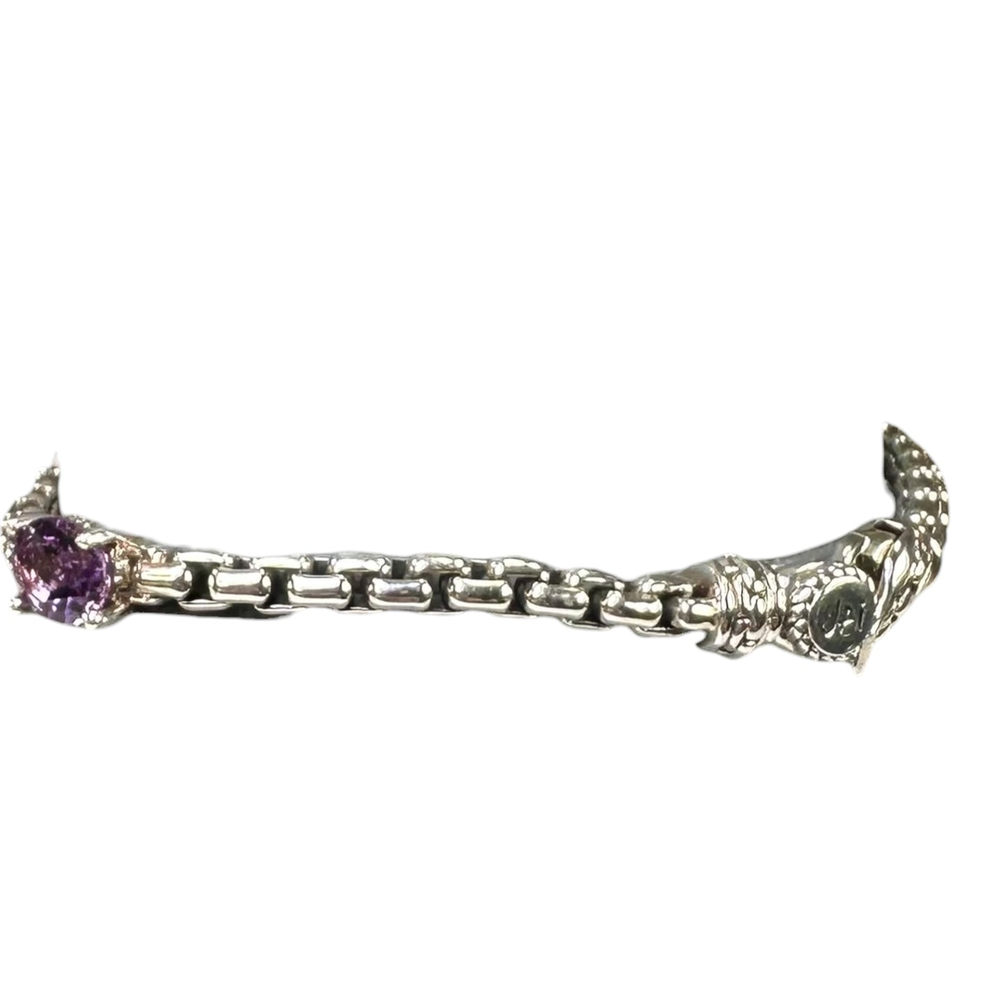 JAI by John Hardy Sterling Silver Multi-Gemstone Box Chain Bracelet 7”
