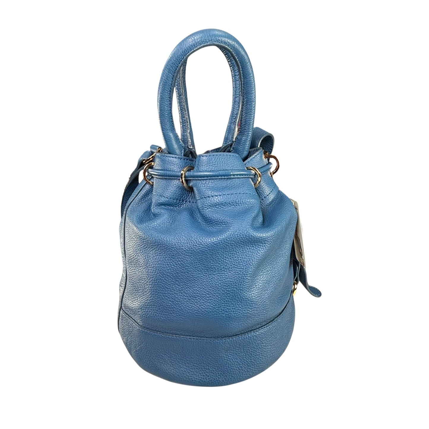 See By Chloe Blue 2-Way Leather GHW Drawstring Bucket Bag