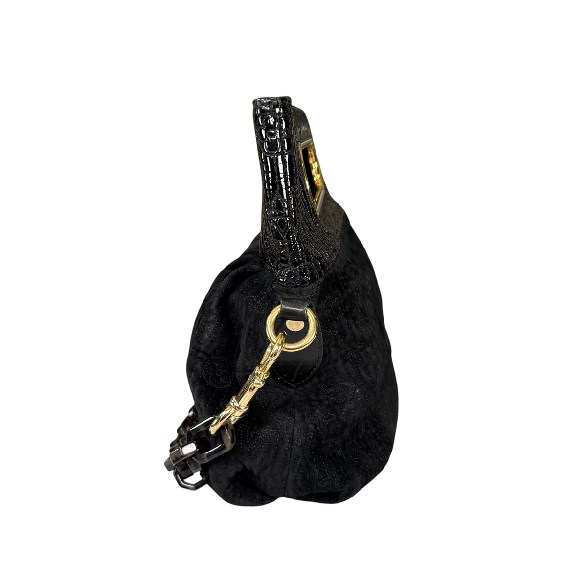 Louis Vuitton Y2K Limited Motard Before Dark Velvet Mono Top Handle Chain Bag