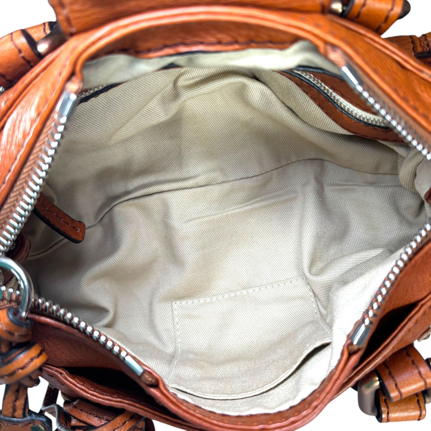 Chloe Mini Brown Leather GHW Paddington Lock Shoulder Purse