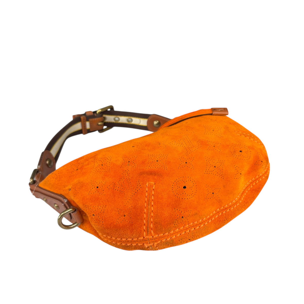 Louis Vuitton Y2K Onata Orange Suede Mahina PM Mini Leather Hobo Purse