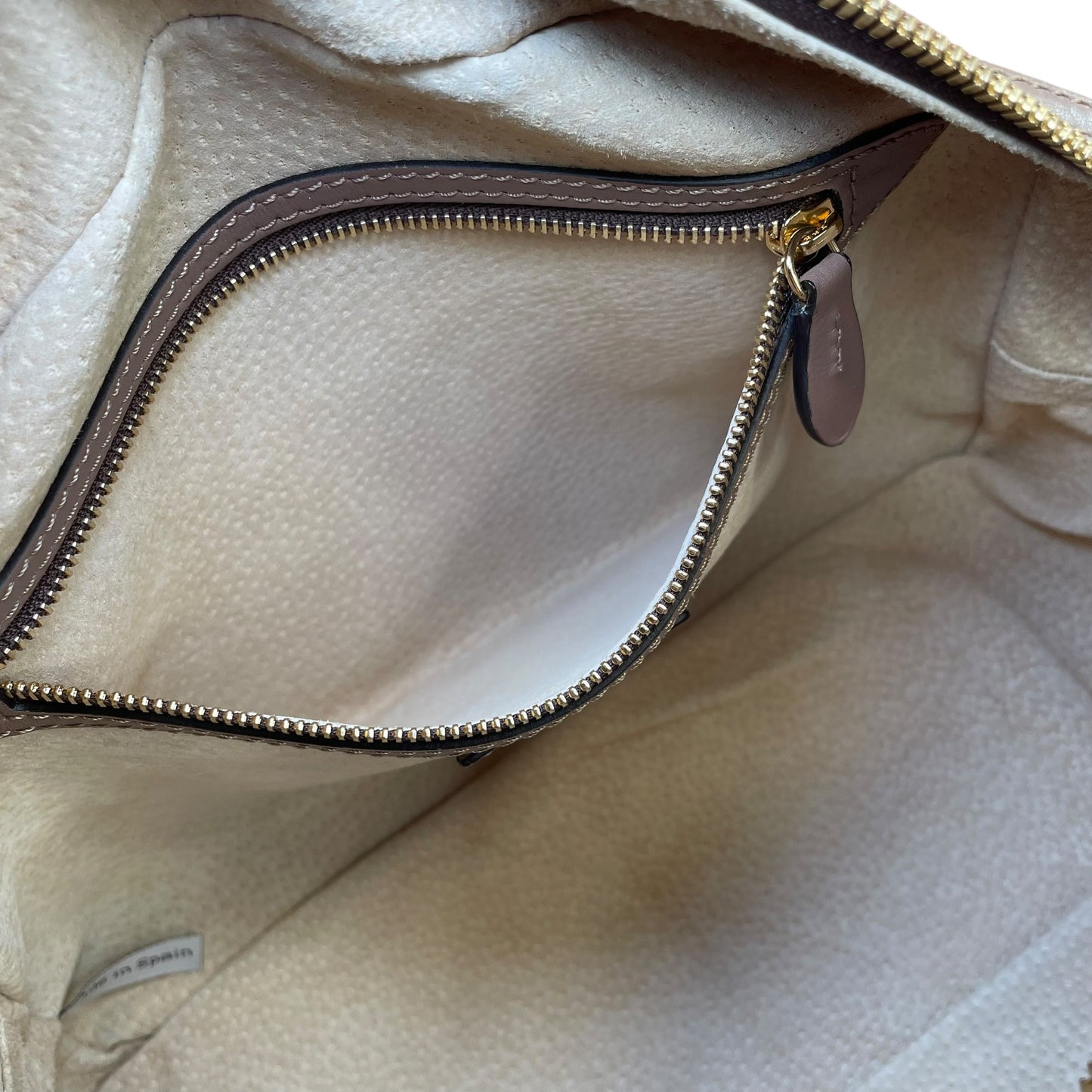 J&M Davidson Mia Equestrian Satchel Suede Leather Brown Lock Key Boston Bag