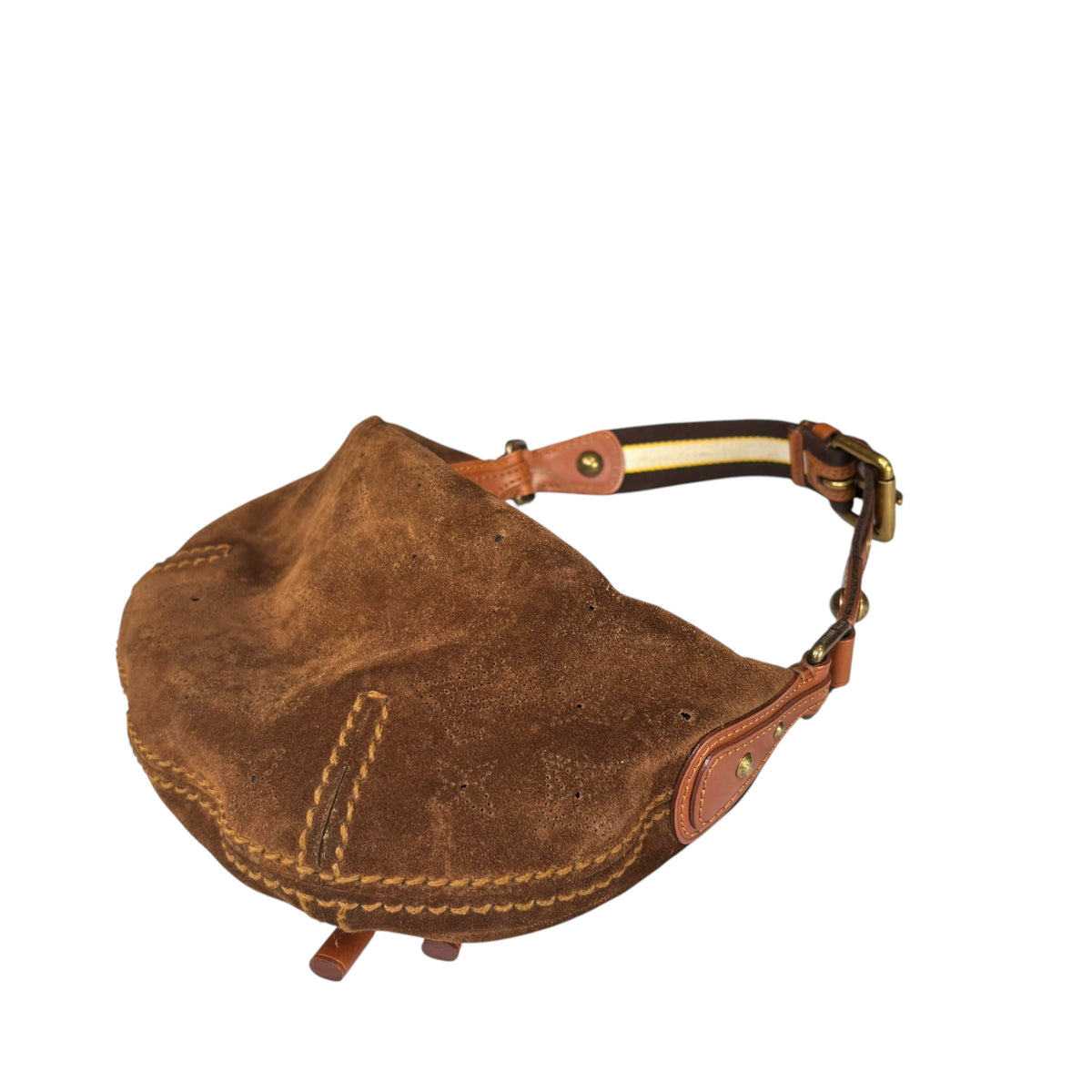 Louis Vuitton Y2K Mahina Monogram Brown Suede PM Hobo