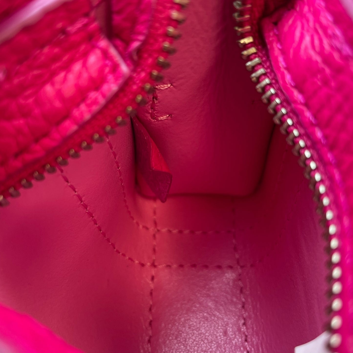 Marc Jacobs The Tote Bag Nano Leather Bag Charm / Keychain Pink Mini Tote