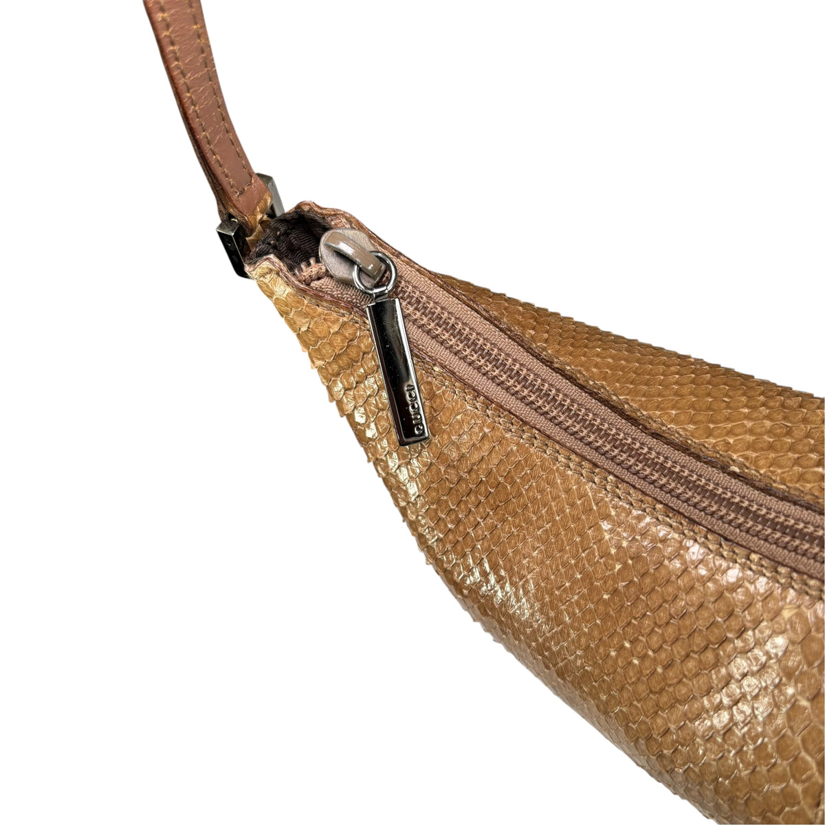 Gucci Snake Y2K Small Croissant Embossed SHW Shoulder Purse