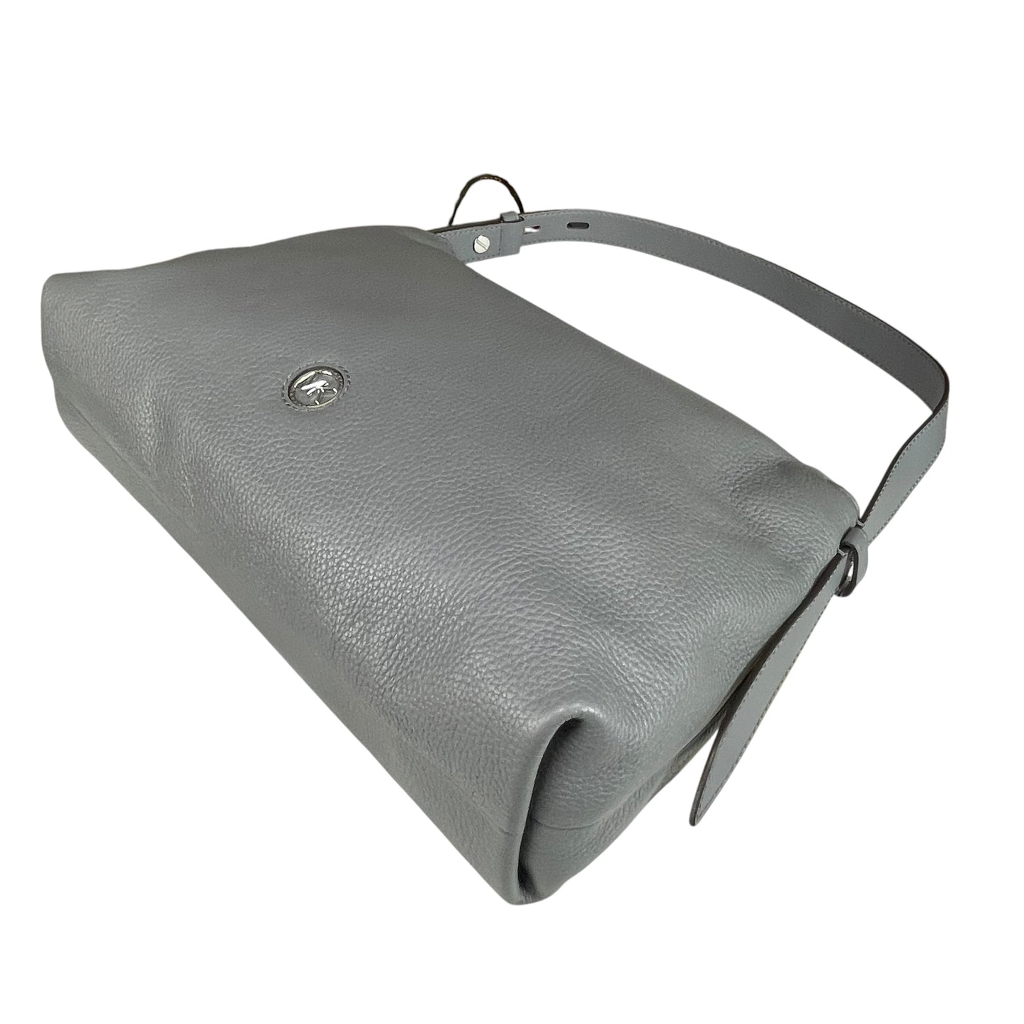 Michael Kors Shailene SHW Studded Grey Pebbled Leather Hobo Purse