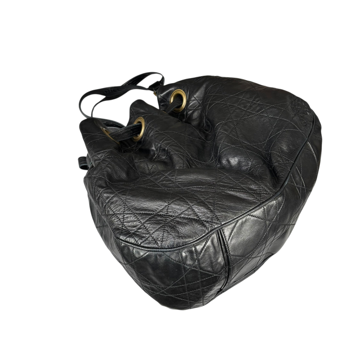 Christian Dior Lady Dior Cannage Lambskin XL Hobo Shoulder Purse