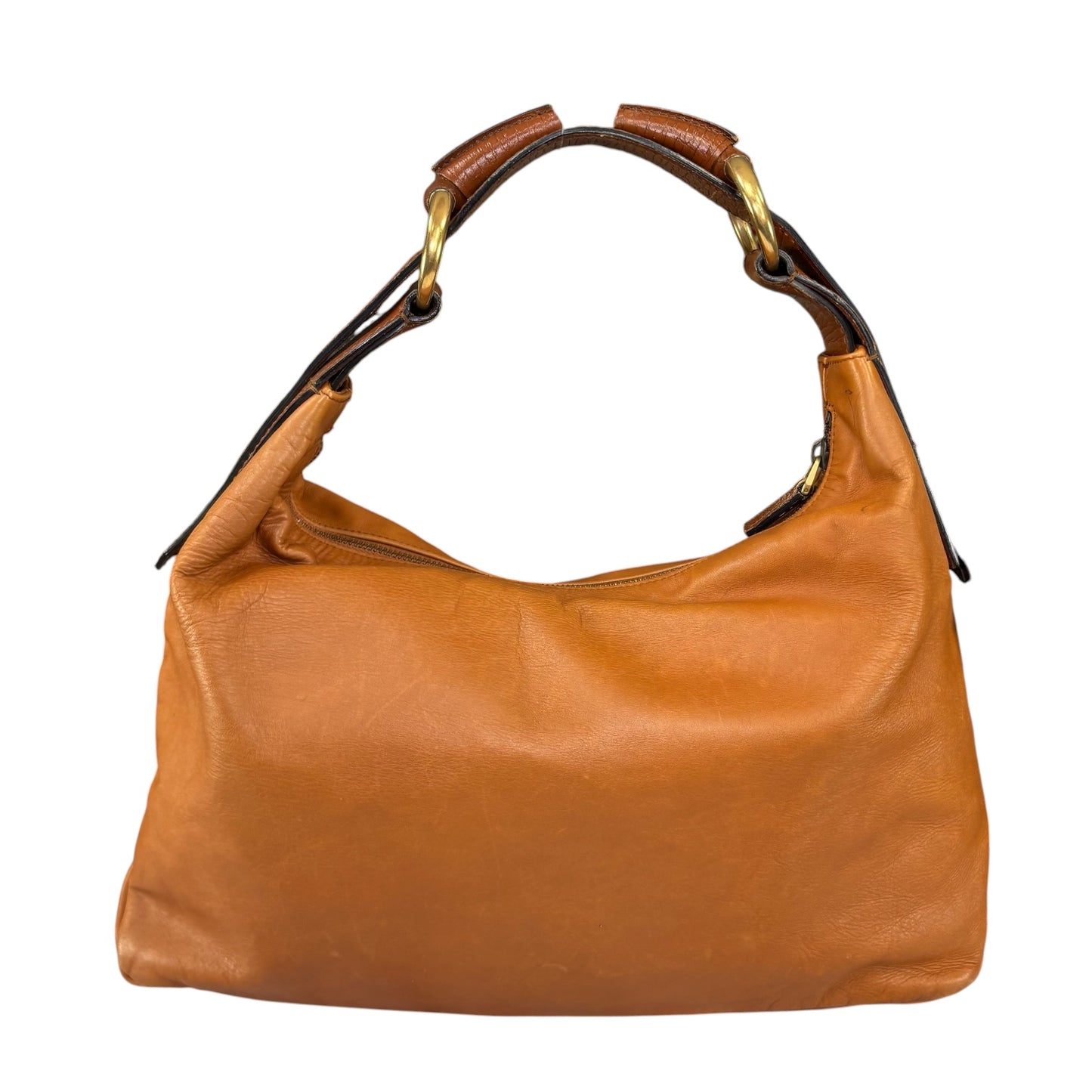 Gucci Y2K Horsebit GHW Congac Leather Shoulder Hobo Purse