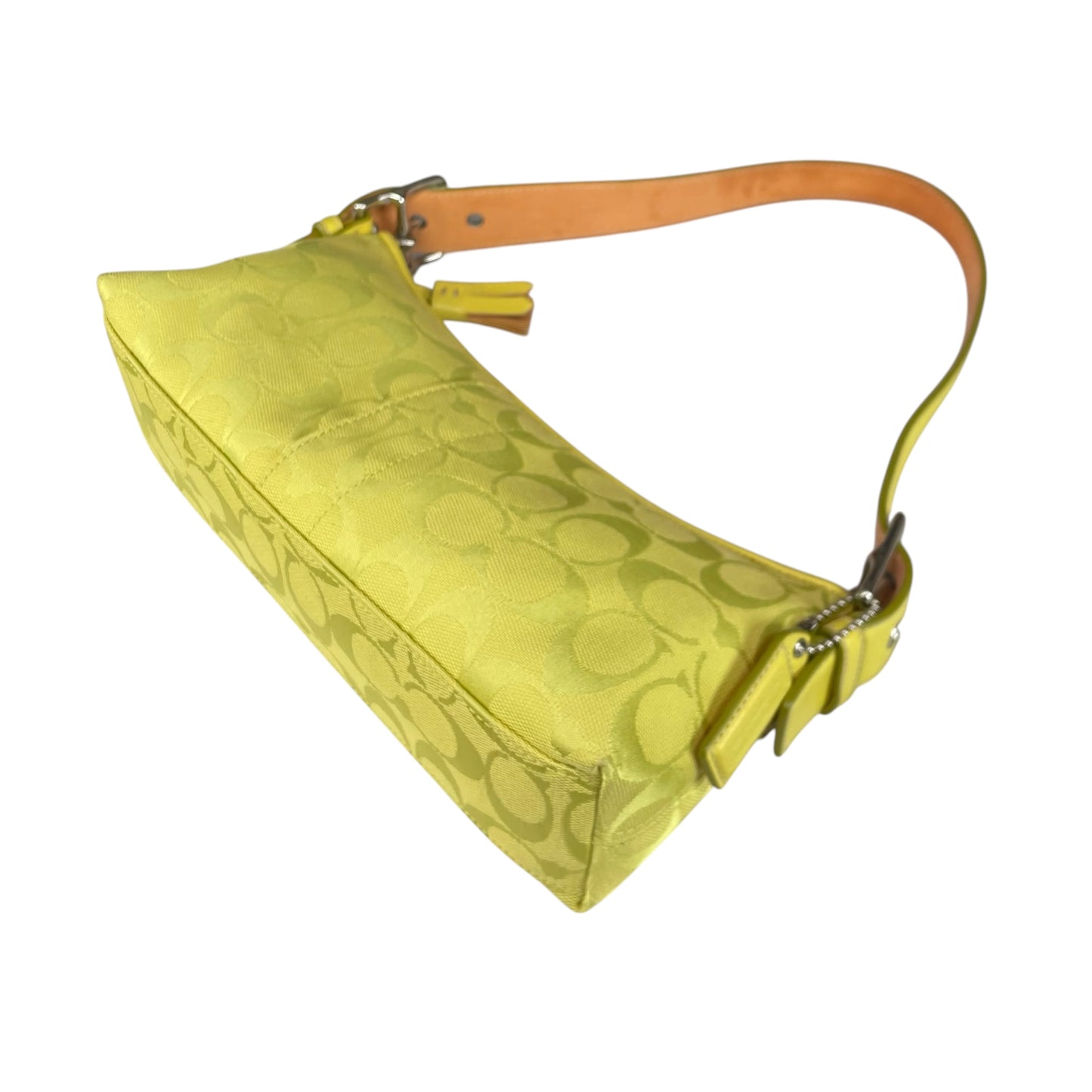 Coach Demi Y2K Signature C Lime Shoulder Purse