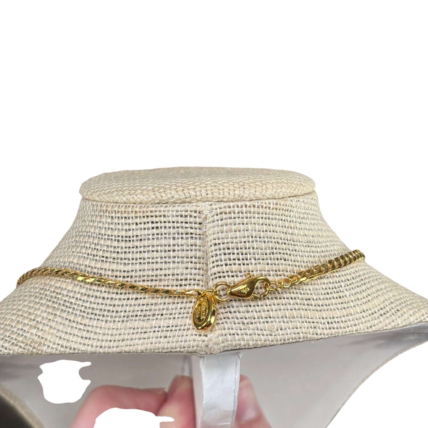 Celine 24K Plated Horse Carriage Necklace 16”