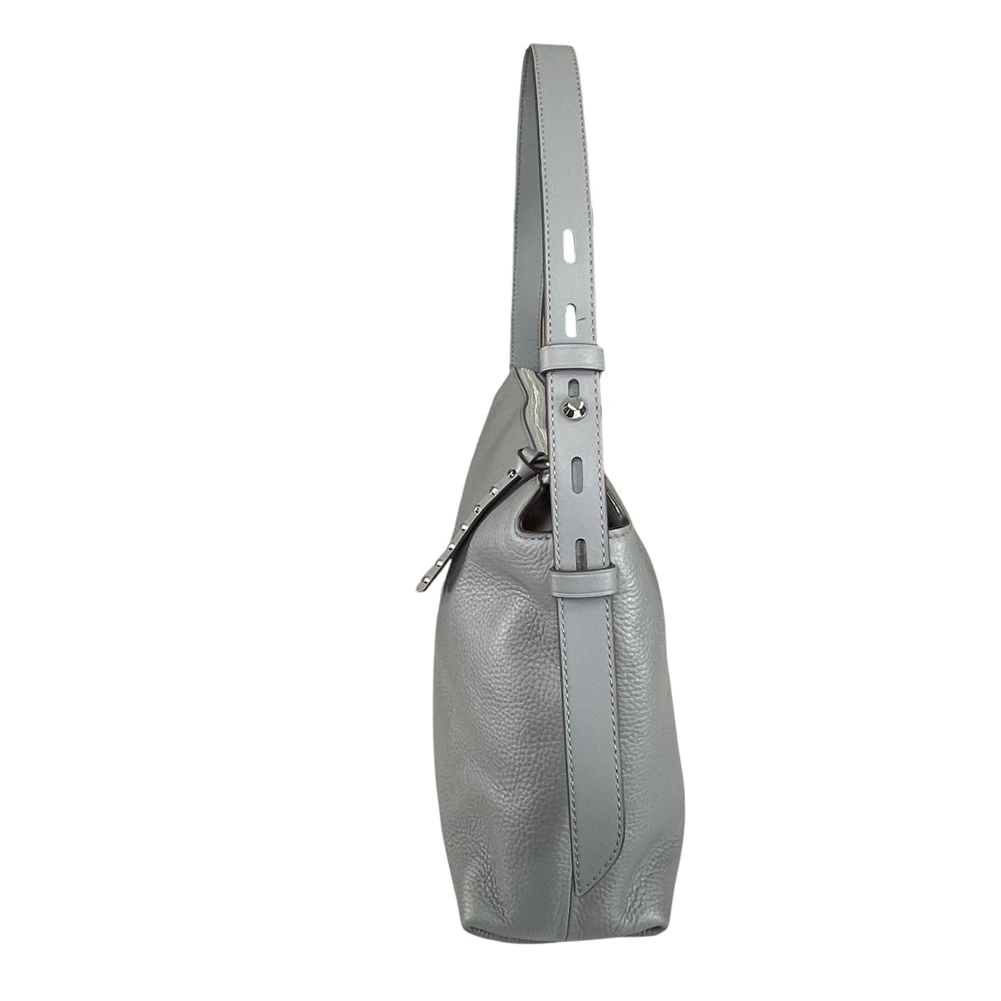 Michael Kors Shailene SHW Studded Grey Pebbled Leather Hobo Purse