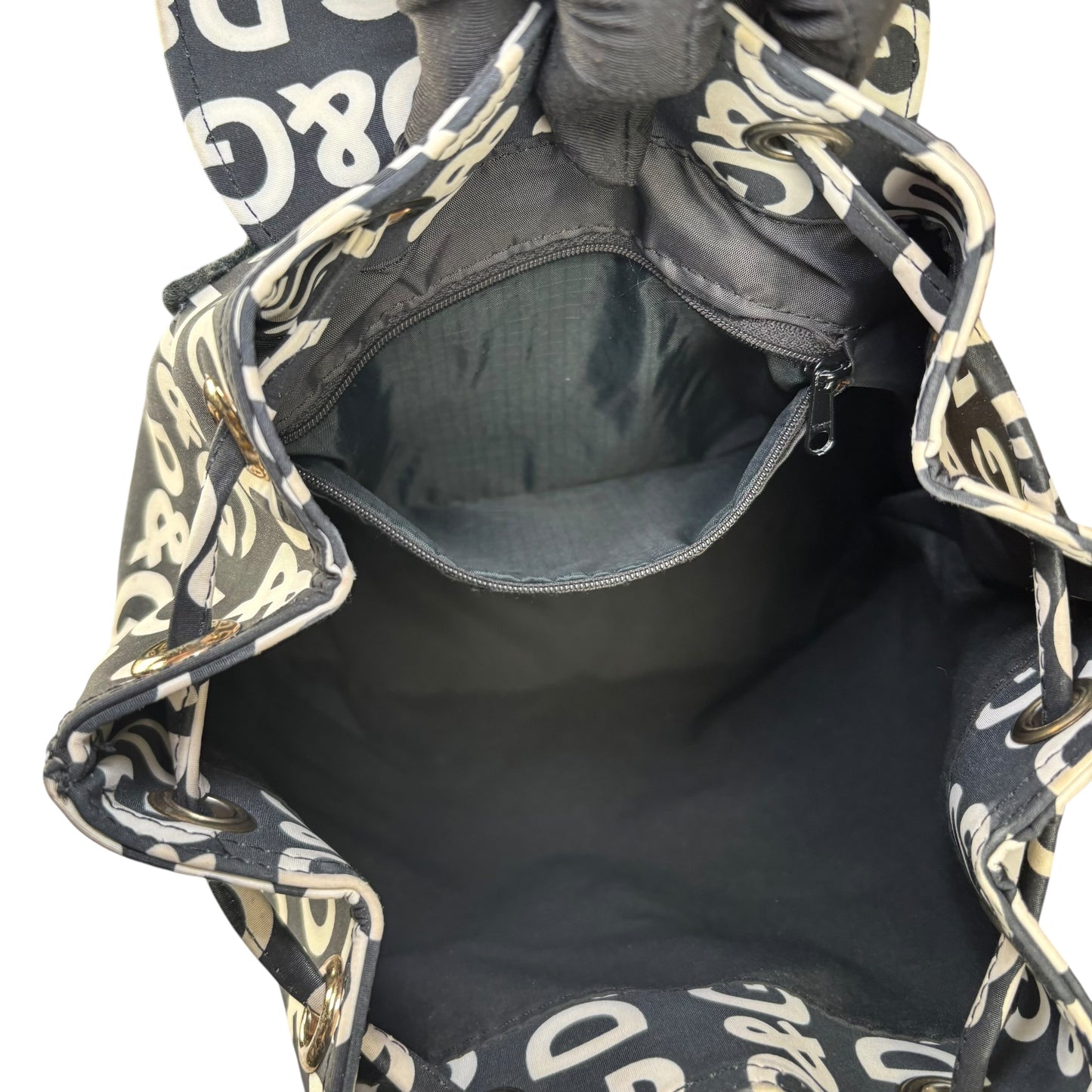 Dolce & Gabbana Y2K Monogram Nylon Black & White Backpack