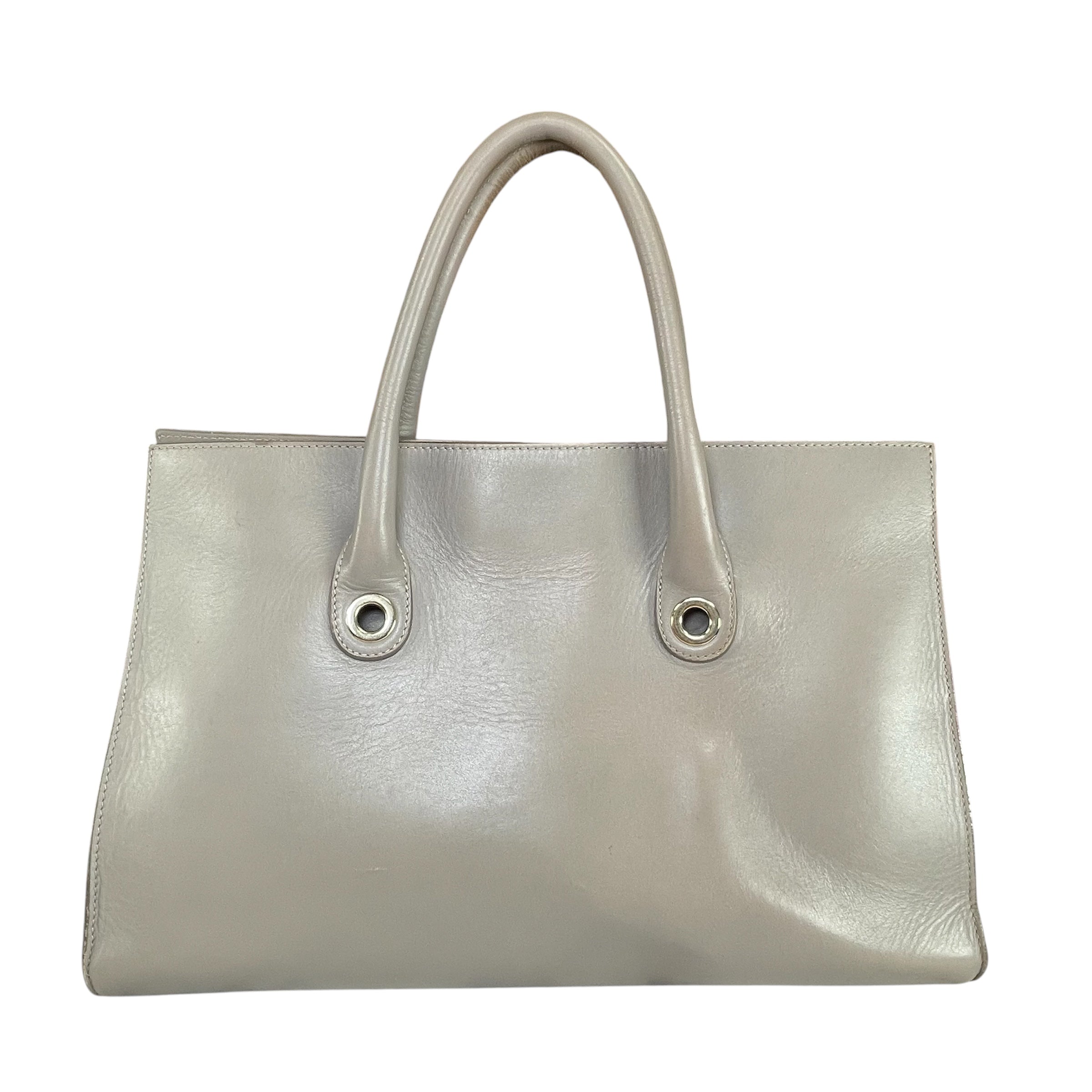 Jimmy Choo Y2K Riley Grey GHW Clip Lock Lilac Leather East West