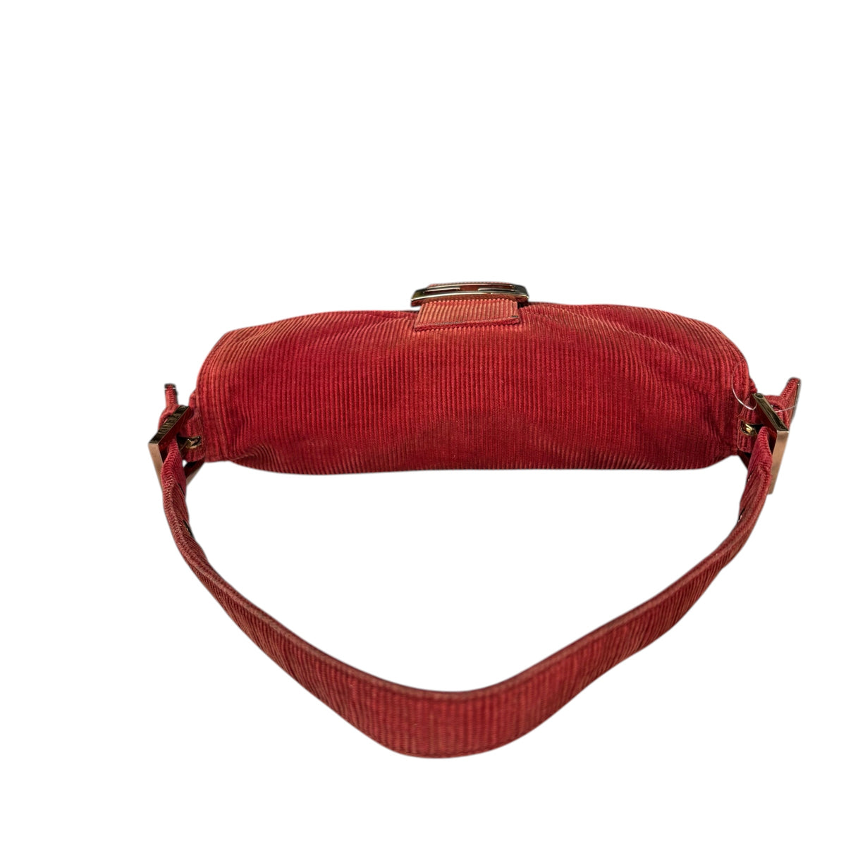Fendi Y2K Baguette Corduroy Burgundy Rose Classic Shoulder Purse
