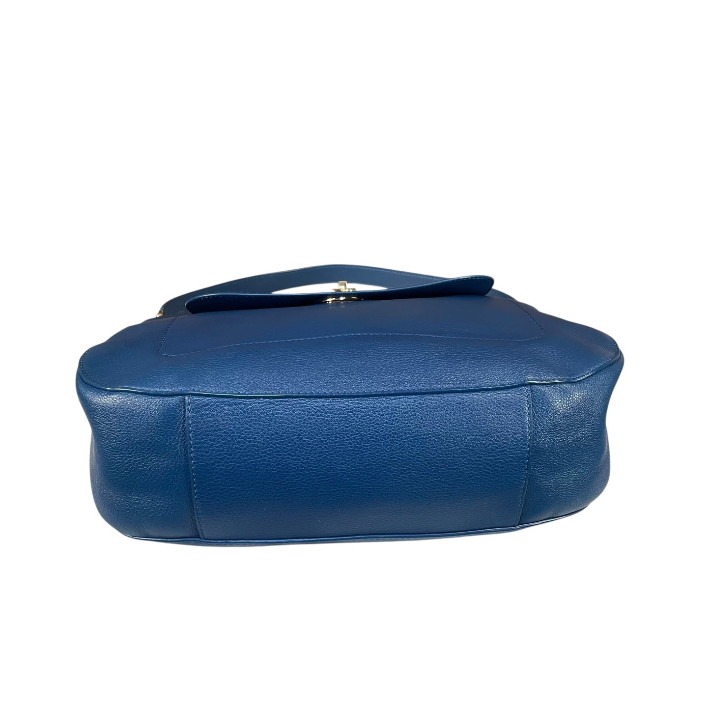 Tory Burch Mercer Blue Wave Leather GHW Hobo Shoulder Bag
