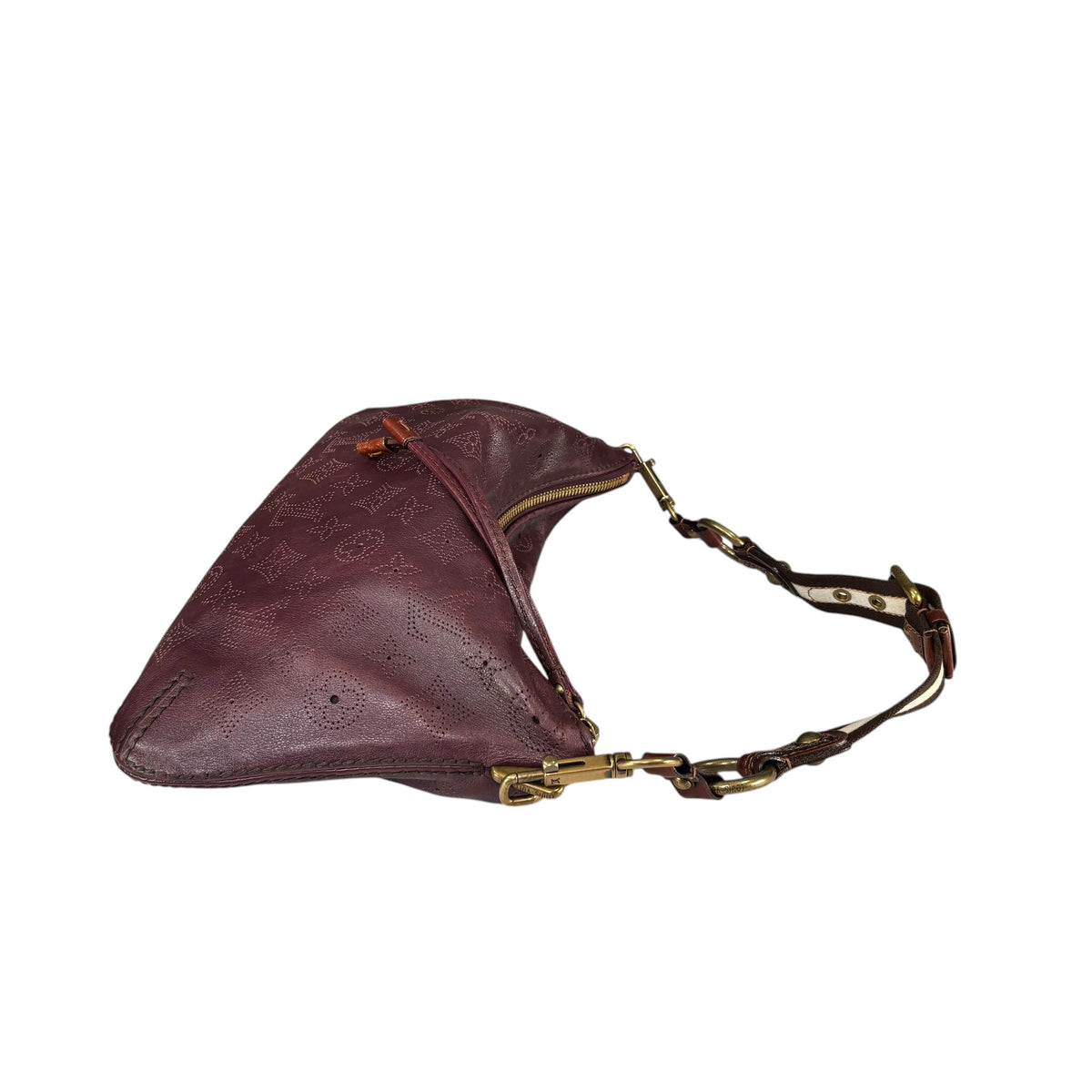 Louis Vuitton Limited Edition Mahina Bordeaux Leather Onatah PM Pouchette Hobo